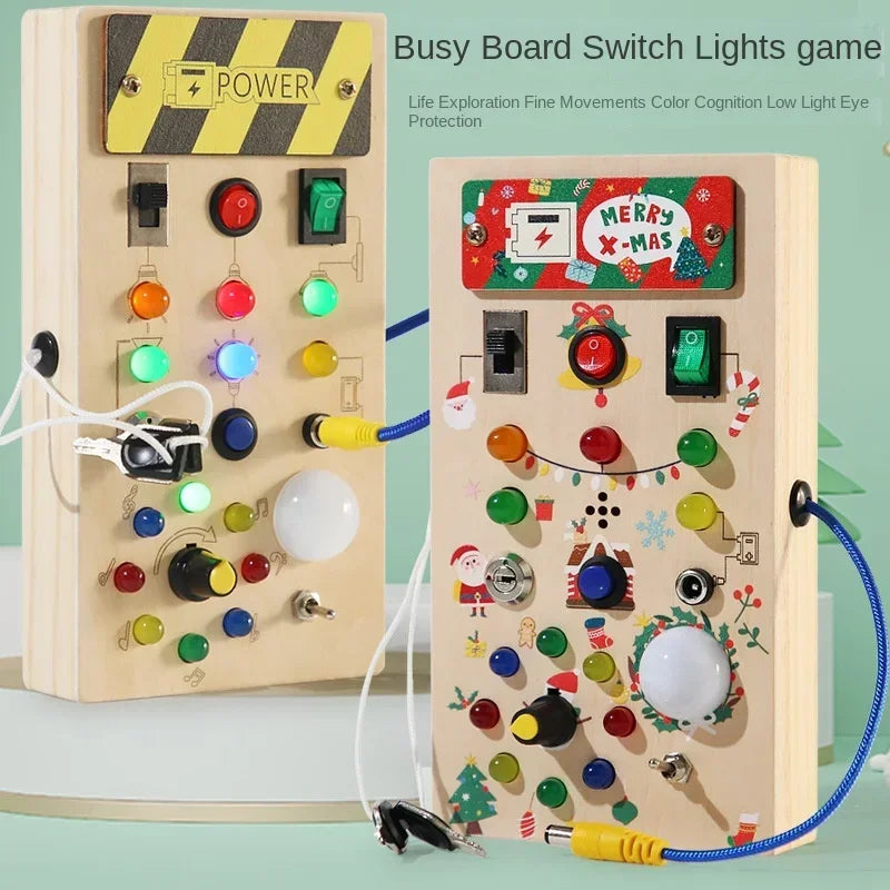 Busy Board for Toddlers – Interactive Wooden Sensory Activity Board for Curious Little Minds