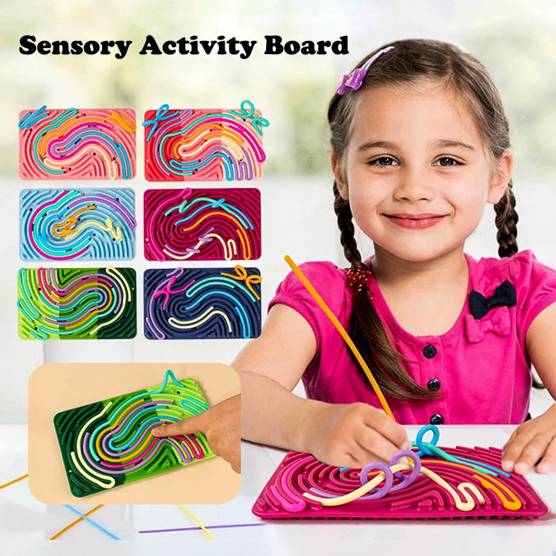 Silicone Sensory Activity Board – Interactive Fidget & Puzzle Toy for Curious Minds