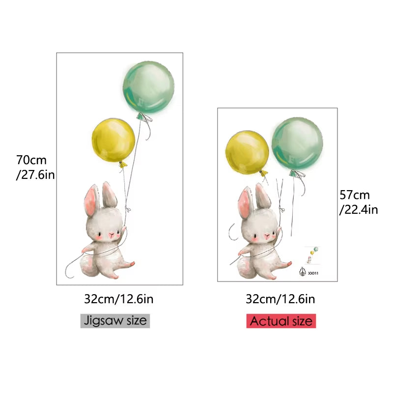 Adorable Animal Wall Decals – Cute Panda, Rabbit & Koala Decor for Children’s Bedrooms