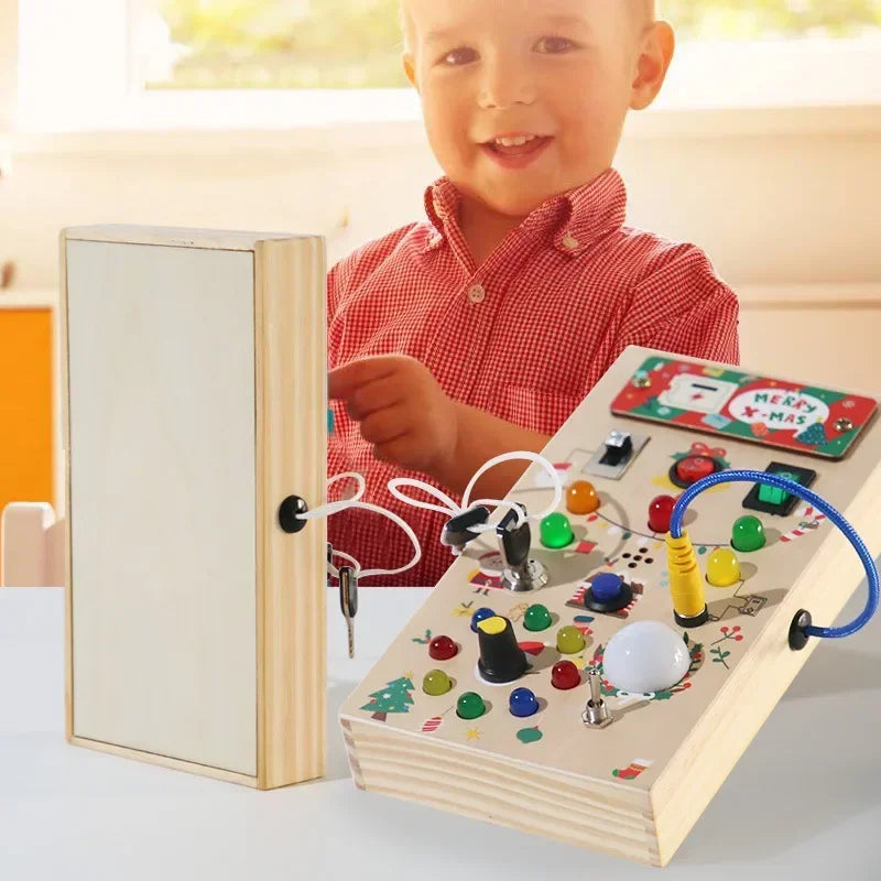 Busy Board for Toddlers – Interactive Wooden Sensory Activity Board for Curious Little Minds