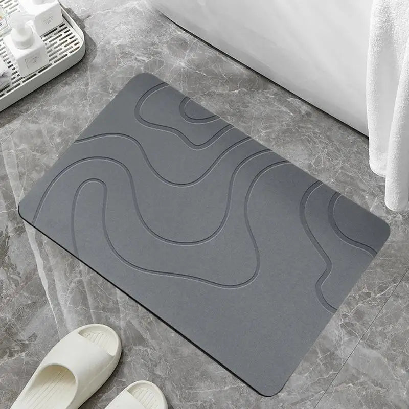 Quick-Dry Stone Mat for Busy Family Homes – Super Absorbent, Non-Slip & Easy-Clean Bathroom Rug