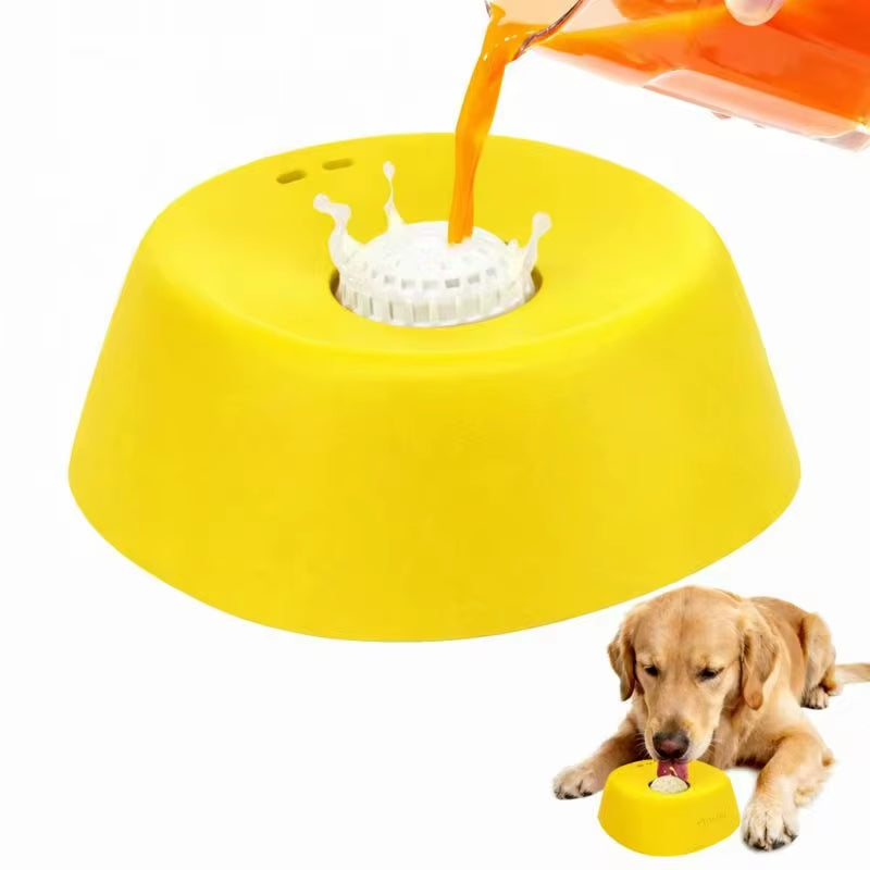 Slow Feeder Dog Bowl & Lick Mat – Anti-Gulping Enrichment Bowl for Treats