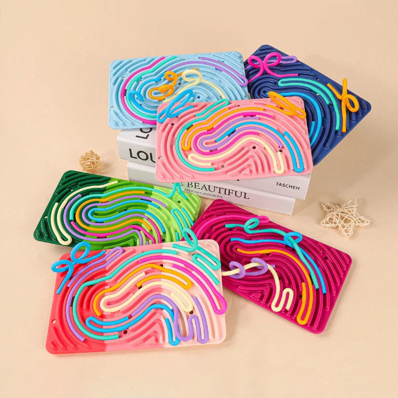 Silicone Sensory Activity Board – Interactive Fidget & Puzzle Toy for Curious Minds
