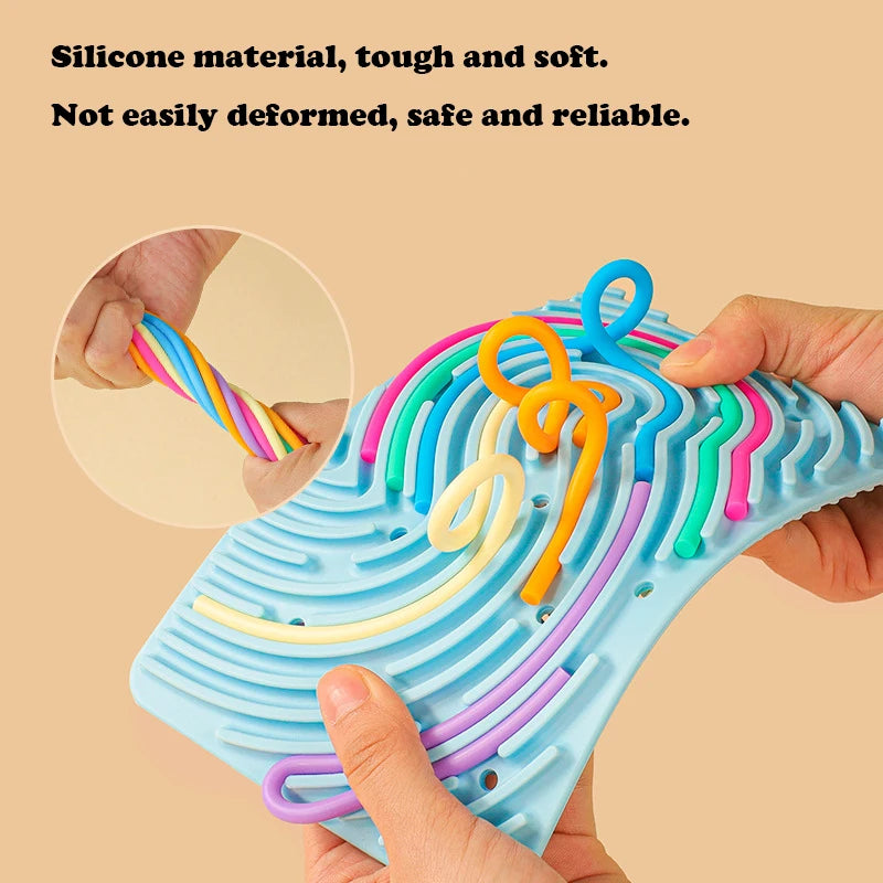Silicone Sensory Activity Board – Interactive Fidget & Puzzle Toy for Curious Minds