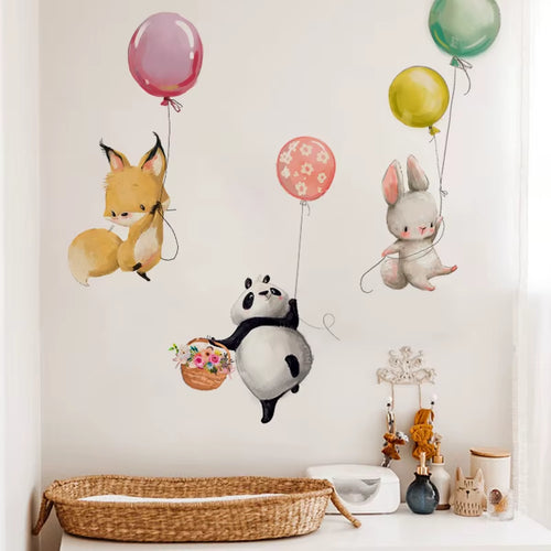 Adorable Animal Wall Decals – Cute Panda, Rabbit & Koala Decor for Children’s Bedrooms