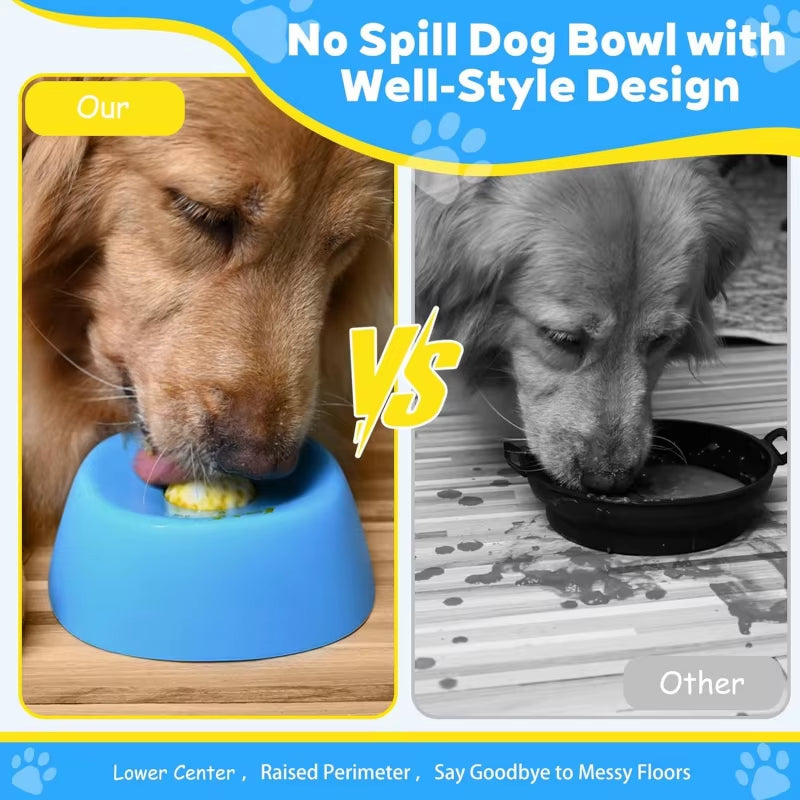 Slow Feeder Dog Bowl & Lick Mat – Anti-Gulping Enrichment Bowl for Treats
