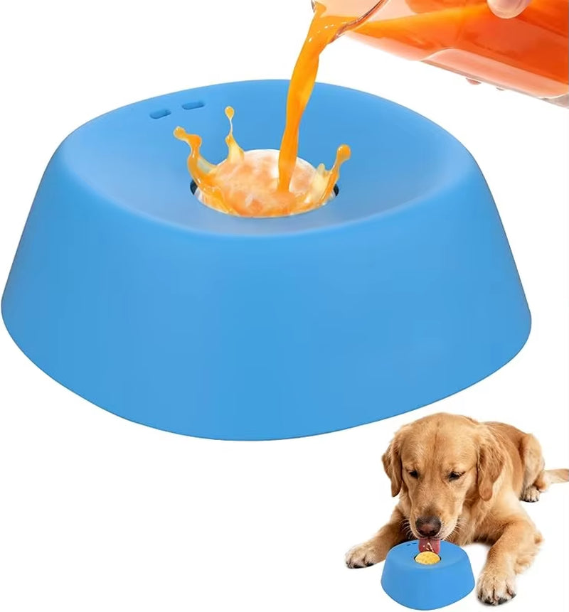 Slow Feeder Dog Bowl & Lick Mat – Anti-Gulping Enrichment Bowl for Treats