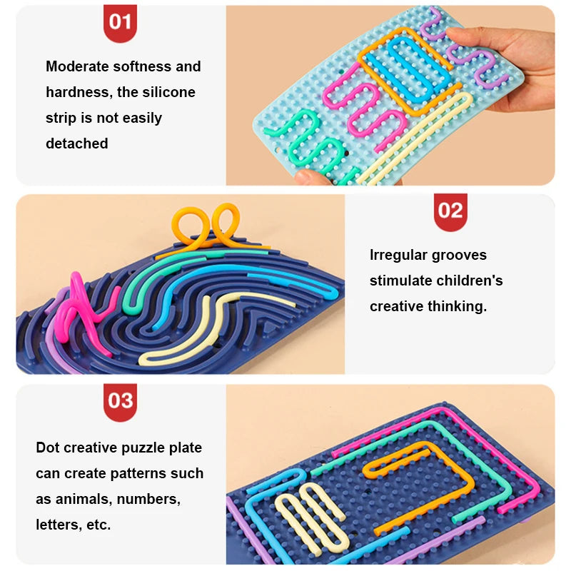 Silicone Sensory Activity Board – Interactive Fidget & Puzzle Toy for Curious Minds
