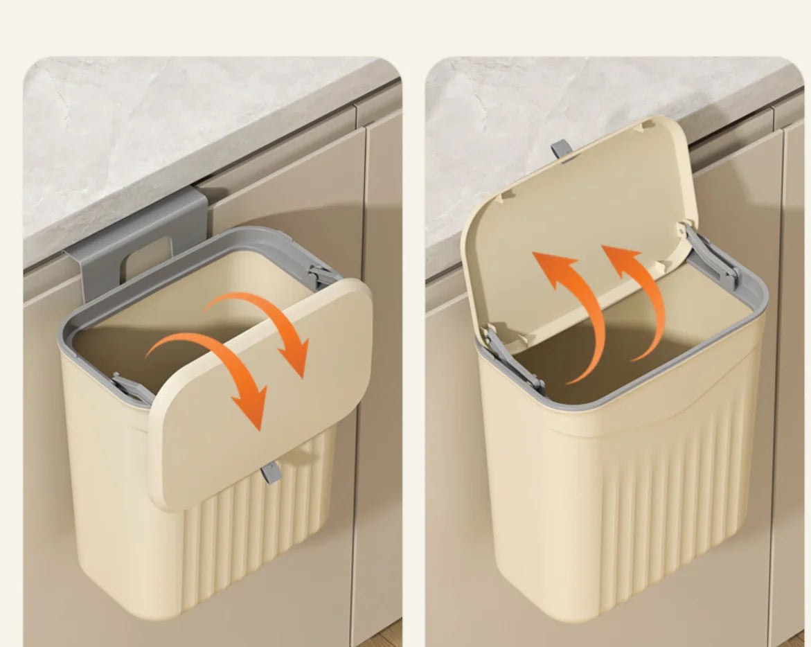Space-Saving Wall-Mounted Kitchen Bin – Smart, Easy-Clean Waste Solution for Busy Family Homes