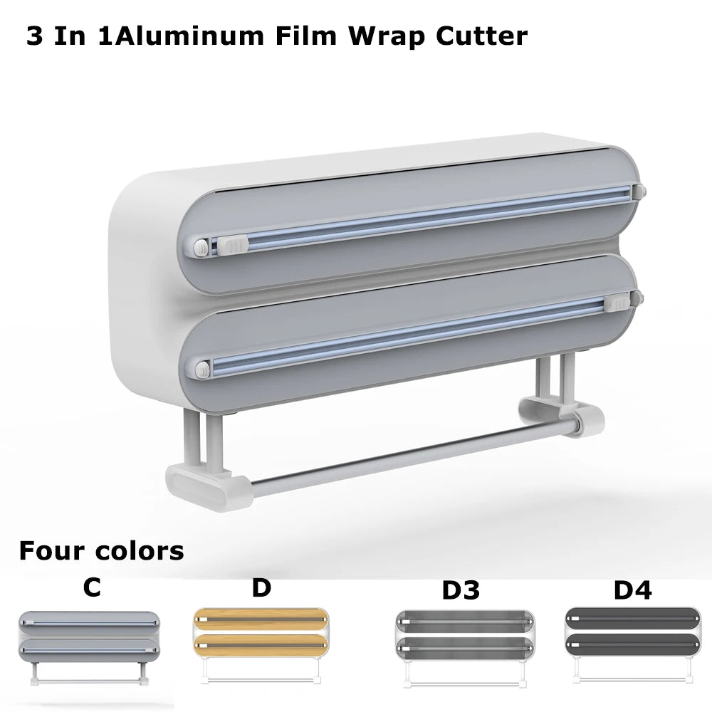 3-in-1 Kitchen Wrap & Paper Towel Holder – Keep Your Busy Family Kitchen Organised