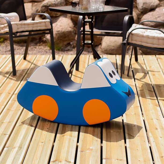 Soft Play Ride On Toy - Blue Car